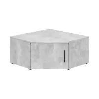 Estantería de esquina MultiDo 71,5x71,5 cm con puertas atelier claro