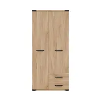 Armario de dos puertas Lara 90 cm con cajones fresno belarus