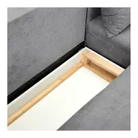 Угловой диван универсальный Ponty раскладной с ящиком серый