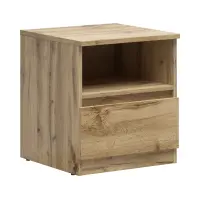 Mesita de noche Tetrix 45 cm con cajón roble wotan