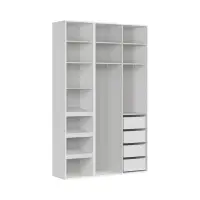 Armario modular Flex 150 cm con puertas y espejo blanco