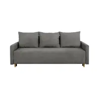 Sofá de tres plazas Sigma convertible con arcón gris