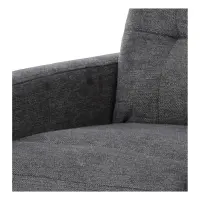 Sillón tradicional Monti con función relax gris oscuro