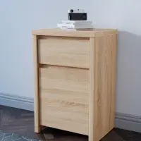 Cómoda Kaspian 49 cm con puerta y cajón roble sonoma