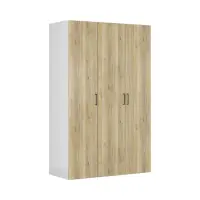 Armario modular Flex 150 cm con 3 puertas blanco/roble mauvella