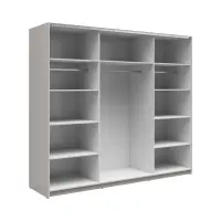 Armario de puertas correderas Tetrix 220 cm con espejo cachemira