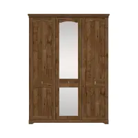 Armario de tres puertas Patras 153 cm con espejo roble april