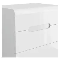 Komoda Azteca Trio 60 cm z 5 szufladami biały połysk