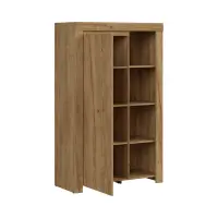 Estantería Holten 98 cm con puertas y 4 estantes roble waterford