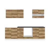 Кухонный комплект Junona Line 260 см дуб делано светлый со столешницей