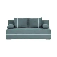 Sofá de tres plazas Mata con función de cama y arcón verde