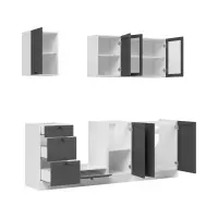 Conjunto de cocina Junona Line 220 cm grafito