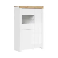 Vitrina Holten 98 cm con 3 puertas blanco brillo