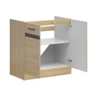 Mueble de cocina para fregadero Junona Line 80 cm con 2 puertas roble bernstein
