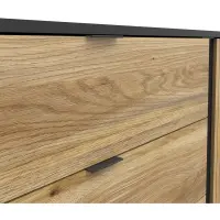 Комод Luen 143 см з дверцятами та 3 шухлядами дуб тегола/дуб маувелла