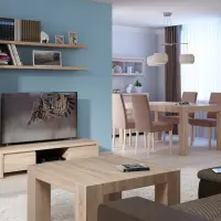 Estantería Kaspian 90 cm con 2 puertas y 2 cajones roble sonoma