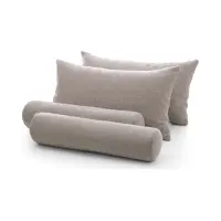 Juego de almohadas de cama Zalea beige