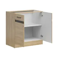 Armario bajo de cocina Junona Line 80 cm con 2 puertas roble bernstein