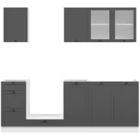 Conjunto de cocina Junona Line 220 cm grafito
