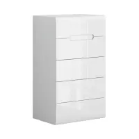 Komoda Azteca Trio 60 cm z 5 szufladami biały połysk