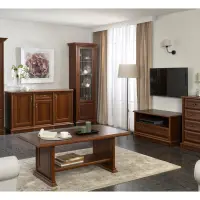 Cómoda Kent 154 cm con 3 puertas y un cajón castaño