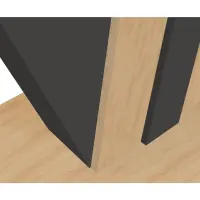 Mesa extensible Zatar 125/170x75 roble artisan/negro