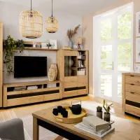 Estante de pared Ostia 161 cm roble artisan