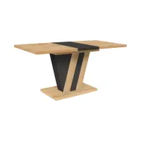 Mesa extensible Zatar 125/170x75 roble artisan/negro