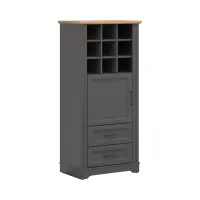 Estantería Tolmin 68 cm con puertas y cajón grafito/roble artisan