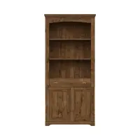 Estantería Patras 93 cm con 2 puertas, cajón y 3 estantes roble april