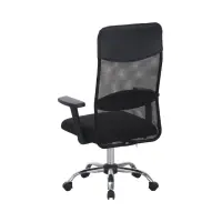 Silla giratoria Alex con reposabrazos ajustable negra