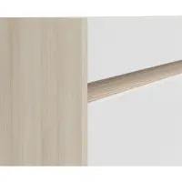 Cómoda Kim con 3 puertas y 3 cajones roble riva claro/blanco