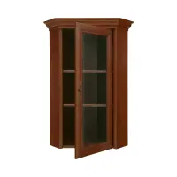 Vitrina de esquina Kent 60 cm con puertas castaño