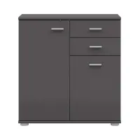 Cómoda Noeda 71 cm con 2 puertas y 2 cajones grafito