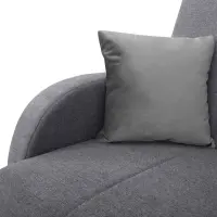 Sofá de dos plazas con función de cama y arcón POLI gris