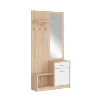 Set de recibidor Nepo Plus 90 cm roble sonoma/blanco