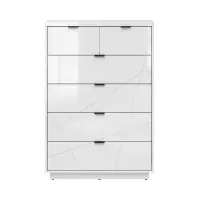 Cómoda Forn 90 cm con 6 cajones blanco brillo