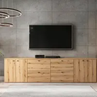 Vitrina System 64 con 2 puertas roble coast evoke