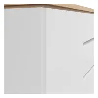 Cómoda Yamael 139 cm con 3 puertas y 2 cajones blanca