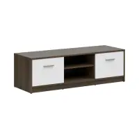 Mueble RTV Nepo Plus 138 cm con 2 puertas y estante roble noble/blanco