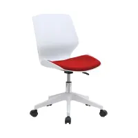 Silla giratoria Kili blanco - rojo