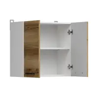 Armario de cocina superior Junona Line 60 cm de dos puertas roble delano claro