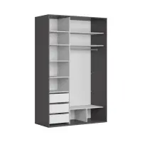 Armario de puertas correderas Flex 150 cm grafito