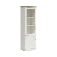 Vitrina Frija 63 cm con 2 puertas pino andersen blanco