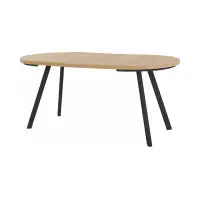 Стол раскладной Pares дуб артизан/черный 90-180x90