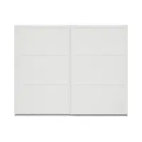 Armario de puertas correderas Loksa 270 cm pino andersen blanco/roble grandson