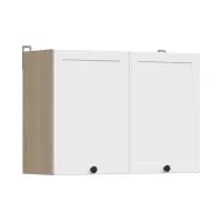Armario de cocina superior Junona Line 80 cm con 2 puertas roble bernstein/blanco