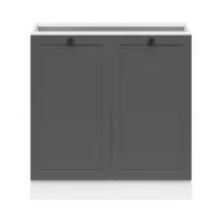 Armario bajo de cocina Junona Line 80 cm de dos puertas grafito