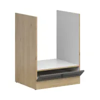 Armario de cocina para horno empotrado Junona Line 60 cm roble bernstein/grafito