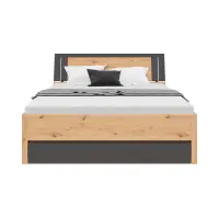 Кровать Saturn 160x200 с 3 ящиками дуб артизан/графит